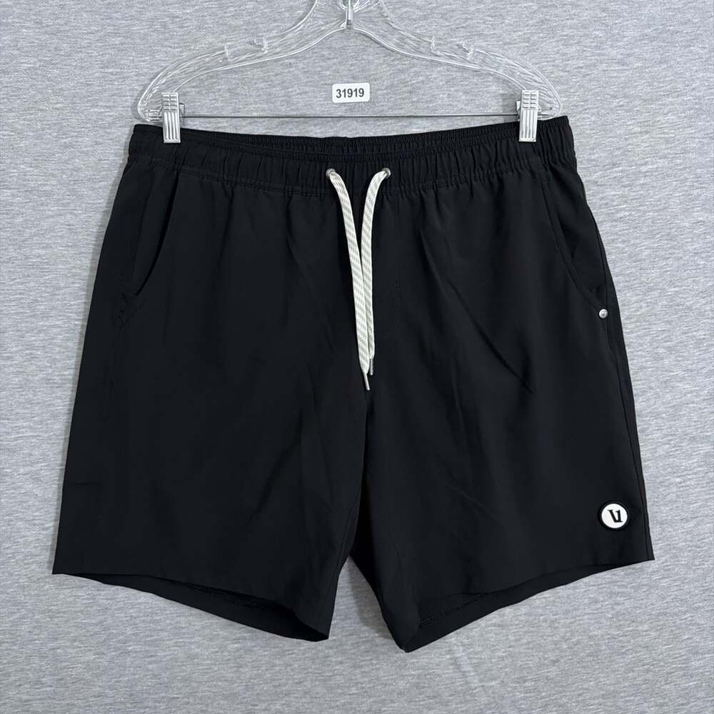 Vuori Men's Size XL 8" Inseam Black Lined Activewear Kore Shorts